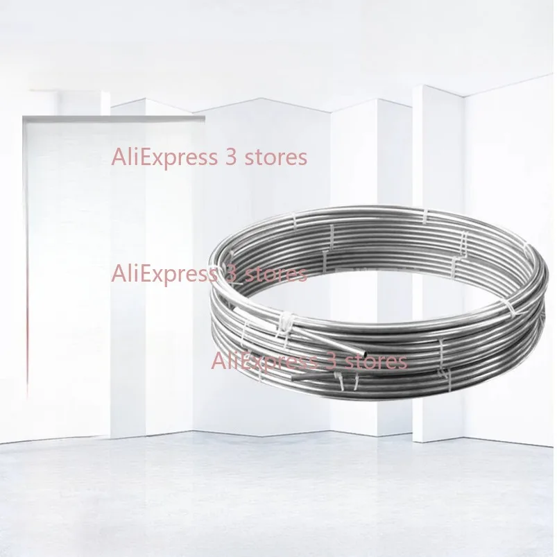 1 Meters 304 Stainless Steel Coil Pipe Scroll Tube Stainless Steel Pipe Coiler Capillary Tube OD 2-16mm Wall Thick 0.5/1/1.5mm