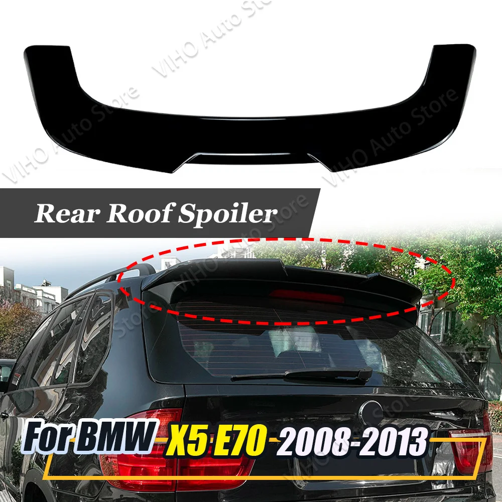 

For BMW X5 E70 2008-2013 Sport Style Car Rear Roof Trunk Lid Spoiler Rear Spoiler Splitter Tail Wing Body Kits Gloss Black