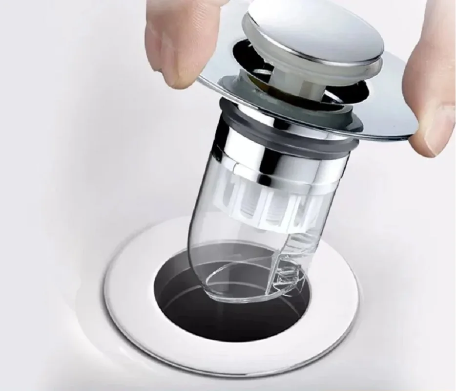 Universal Basin Pop-up Drain Filter Wash Basin Hair Sink Strainer Kitchen Bathtub Stopper Shower Plug Bathroom Tool