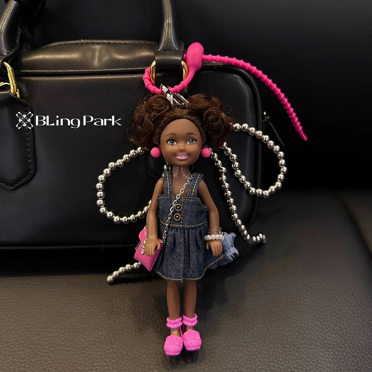 

Original Design Cute Spice Girl African Black Skin Princess Doll Pendant Keychain Fashion Sweet Princess Doll Bag Decor Gifts