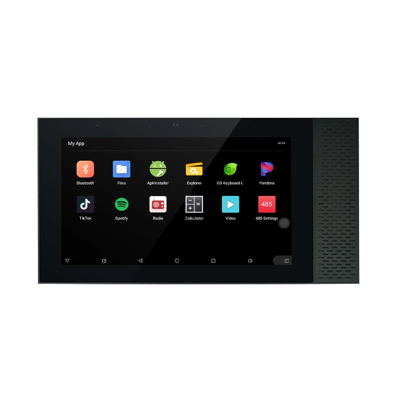 Sistema De Áudio Tuya Smart Home, Home Theater, Wi-Fi, Bluetooth, Música De Fundo, No Amplificador De Parede, Android 8.1, Porta RS485, 7"