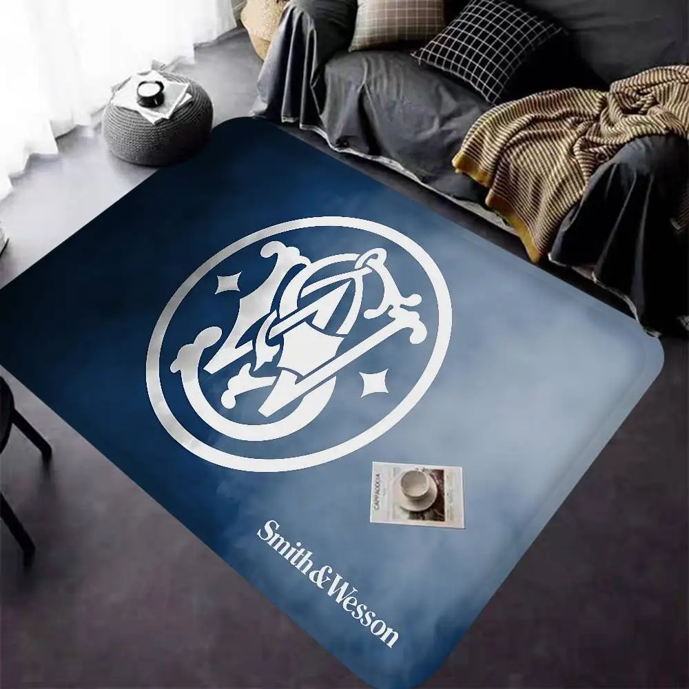 Alfombra de entrada GUN Smith & Wesson, lavable, antideslizante, para sala de estar, sofás, sillas, cocina.