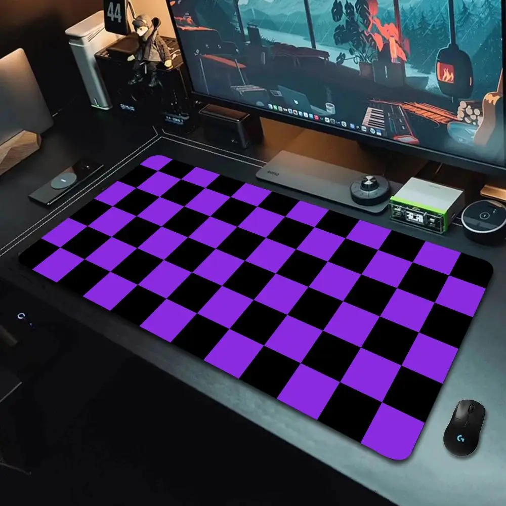 Black And White Checkered Mousepad Gamer Gaming Laptops Mausepad Mouse Pad Computer Mouse Ped Pc Accessories Rubber Mat Deskmat