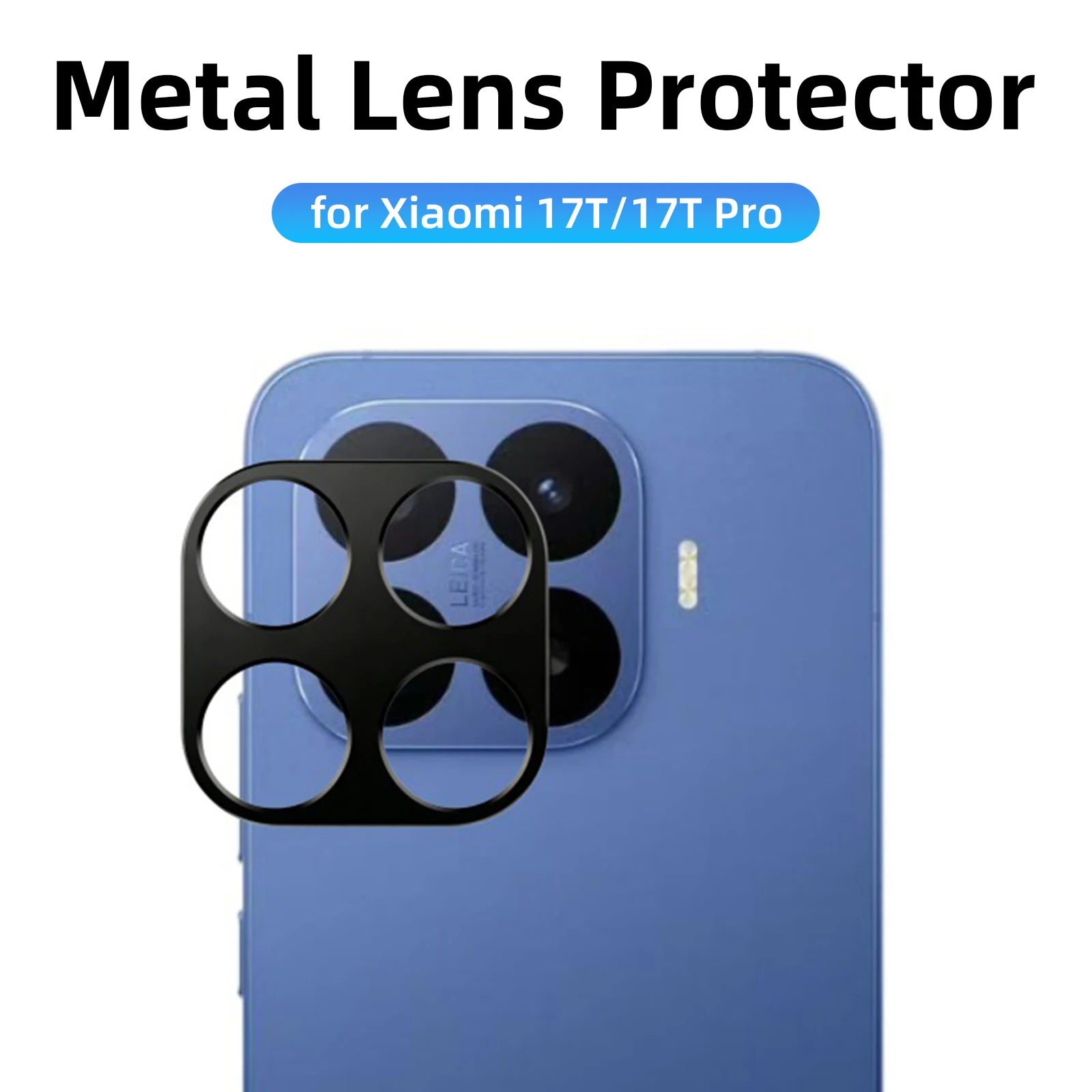 Aluminum Metal Camera Lens Protector for Xiaomi 17T / 17T Pro Back Camera Lens Cover Anti-Scratch Protection Film Accessories