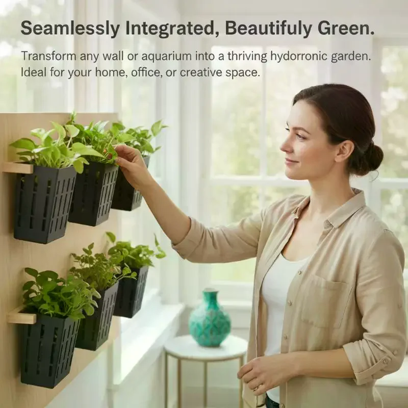 Aquarium Plant In Pot - ตะกร้าปลูกพืชแบบไฮโดรโพนิก 1 ชิ้น สำหรับตู้ปลา ถ้วยปลูกพืชน้ำ ที่วางพืชน้ำ