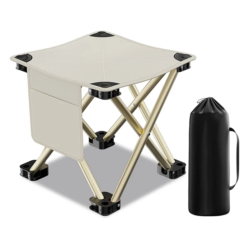 

CBN9-Camping Stool, Lightweight Stool for Fishing Walking, Creamy white