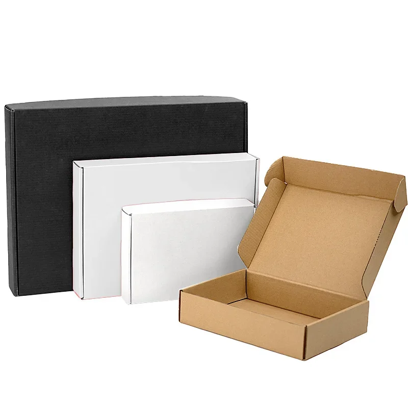 10PCS Small Shipping Boxes Corrugated Cardboard Packaging Boxes with Lids for Small Business Mailer Packing Paper Gifts Box