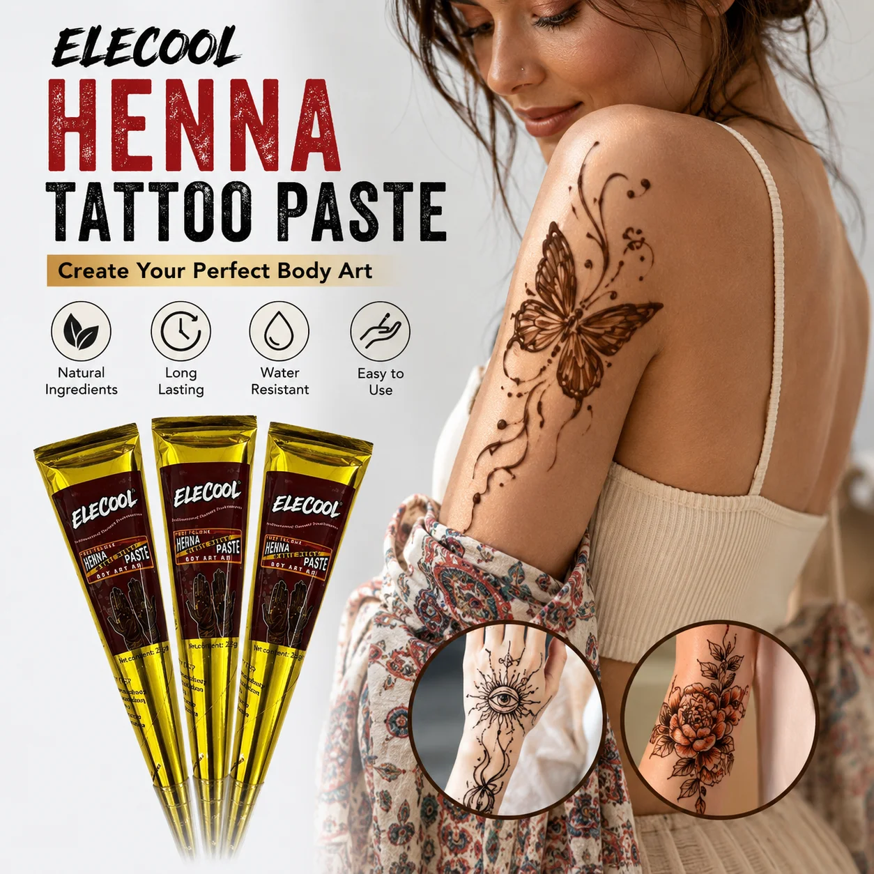 Indian Wedding Supply - Natural Black Henna Flash Tattoo Paste