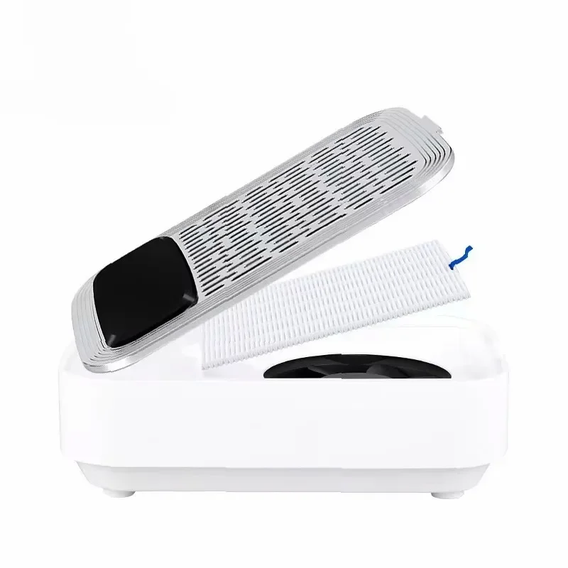 80W Cordless Nail Vacuum Cleaner with Reusable Filter, Strong Suction Wireless Nail Dust Collector & Silicone Hand Rest