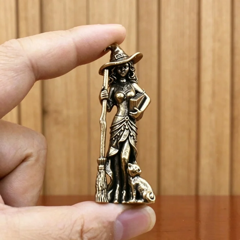 1PCS Broom Moon Witch Ornament Suitable for Home and Office Decoration Magic Witch Ornament Home Decoration Statues & Sculptures