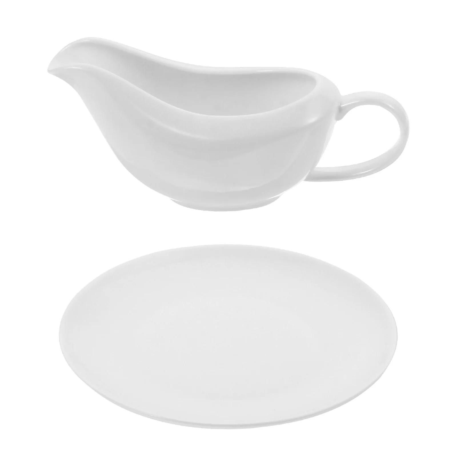

1Set Condiment Boat Ceramic Gravy Boat for Sauces Salad Dressings Dips Gravies Broths Jam Butter Salt Oil Dipping Serving Tray