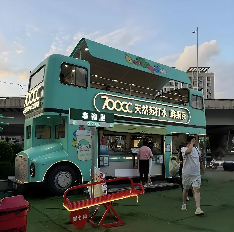 Mobile Food Trailer Commercial Food Truck Cart Portable Fast Kiosk Outdoor Catering Street Vending Trailer
