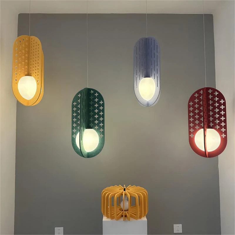 Modern LED Felt Pendant Light Sound Absorbing Format Downlight Pendant Lamp For Restaurant Living Room Office Home Decor Lights