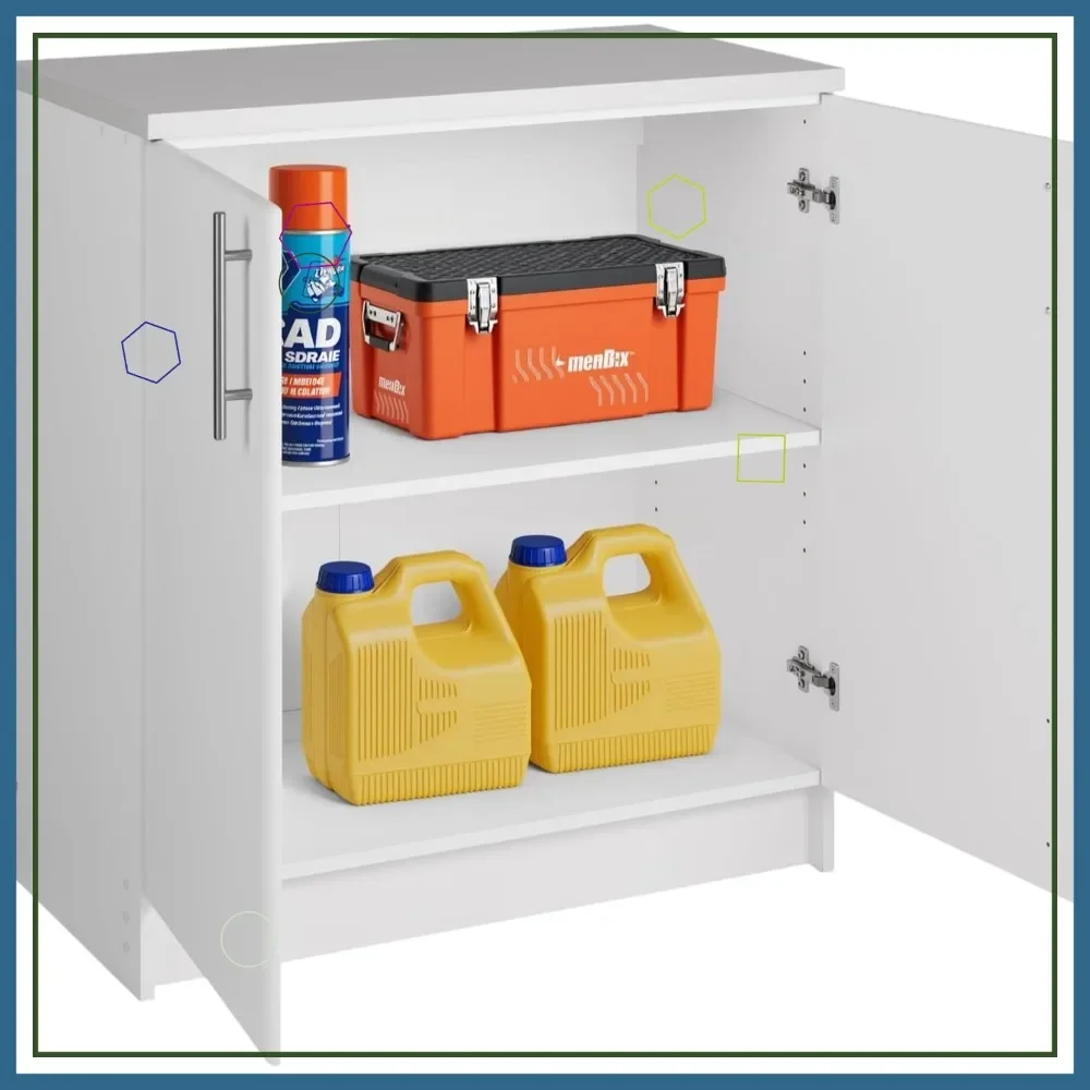 32" White Storage C…