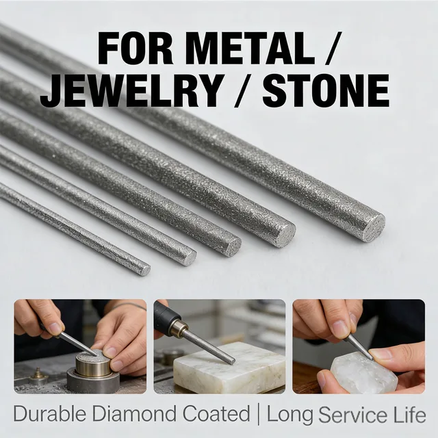 Single Diamond Cylindrical Round File, 1 of 10 Sizes 1mm-6mm, Precision Grinding Tool for Metal Jewelry Stone 2 Single Diamond Cylindrical Round File, 1 of 10 Sizes 1mm-6mm, Precision Grinding Tool for Metal Jewelry Stone 2