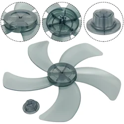 Ventilador de plástico para el hogar, hoja de ventilador de 5 hojas con cubierta de tuerca para Pedestal, calefacción, refrigeración y aire, 16 pulgadas, 1 piezas