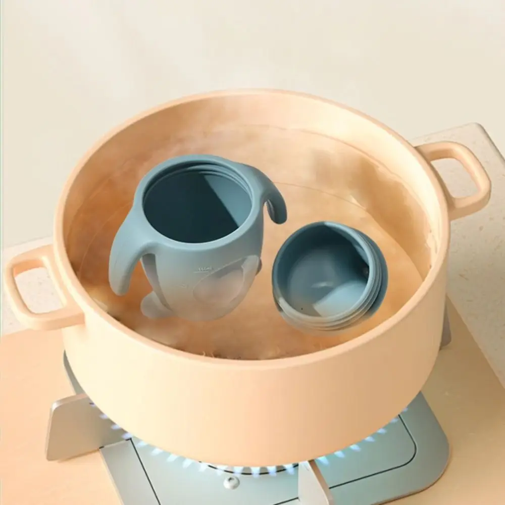 

Penguin Shape Baby Silicone Sippy Cup Silicone Visible Cartoon Water Bottle Beverage Container BPA Free Transparent Cups Infant