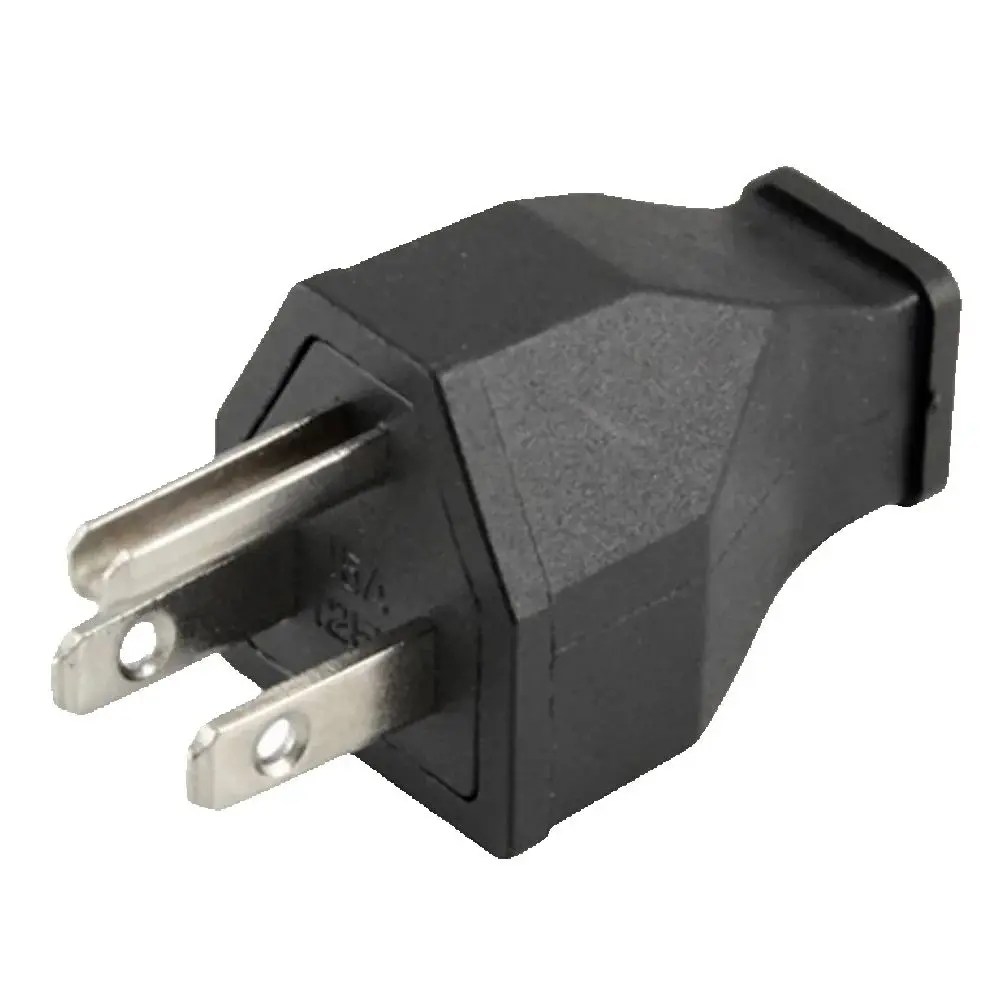 1pcs Black 125V 15A L5-15P L5-15R US Female Male Wiring Connector Triprong Power Outlet Electrical Receptacle AC Socket Plug