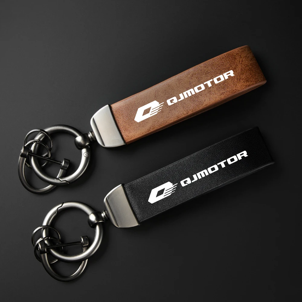 For QJMOTO QJ SRT 800 800X 800SX 800SRT SRT 800X 800 Motorcycle High-Grade Leather Keychain Holder Keyring Accessories