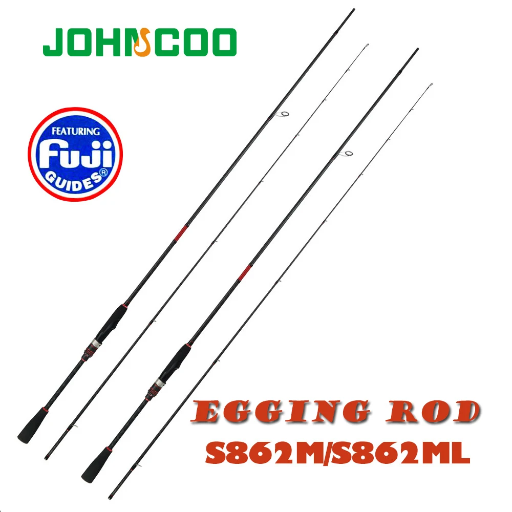 2,59 m ML M Wędka Egging z pierścieniami Fuji Wędka Inshore Johncoo Kota Egi do szybkiej akcji Squid 1,8-3,5 #   wędka do jajek przybrzeżnych