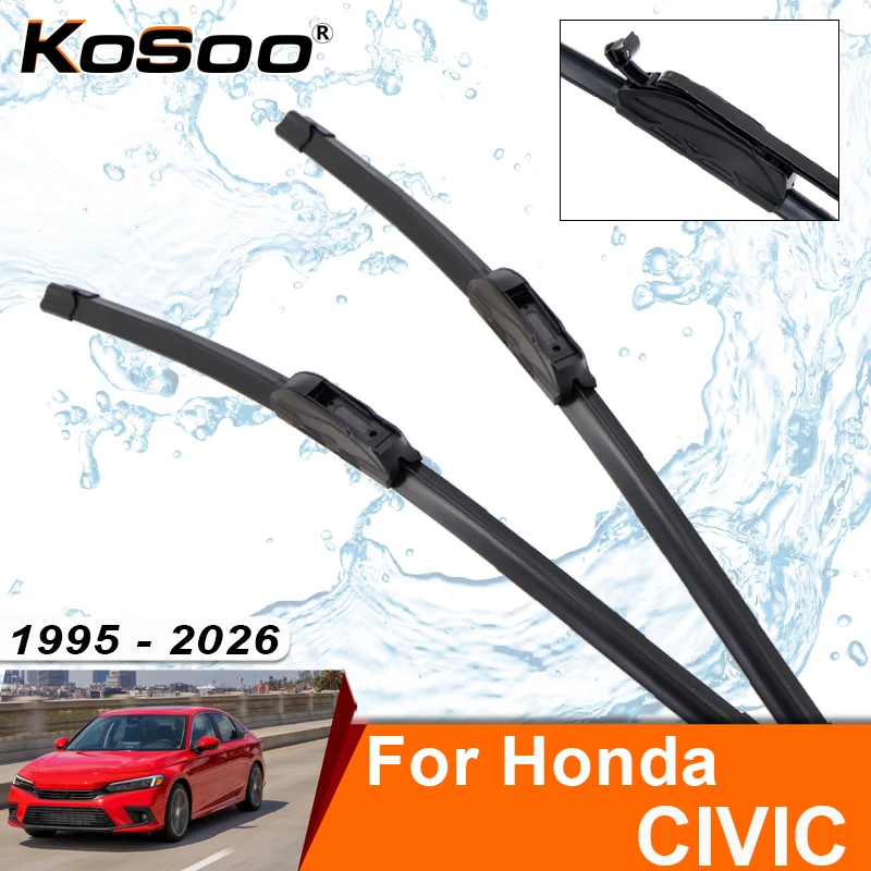 Car Wiper Blade For Honda CIVIC Coupe Sedan Hatch EK EJ EM FB  1995-2026 Windshield Rubber Refill Front Window Wiper Accessorie