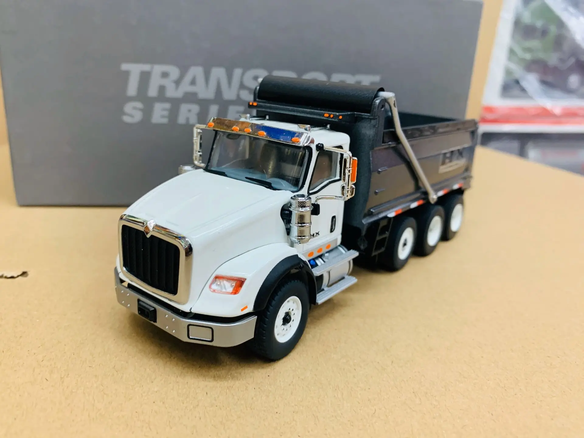 INTERNATIONAL HX620 DUMP TRUCK WHITE 1:50 SCALE DIECAST BY DIECAST MASTERS 71013