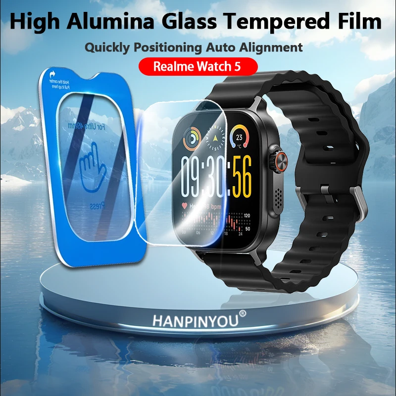 

Защитная пленка из стекла из глинозема для часов Realme Watch 5, 5 быстрое позиционирование, усиление закаленной крышки, пленка из закаленного стекла