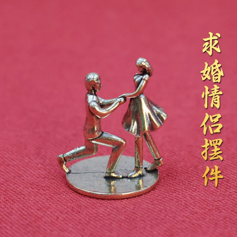 

Pure Brass Proposal Couple Home Living Room Newlywed Couple Happiness Enhancing Small Ornament Decoration