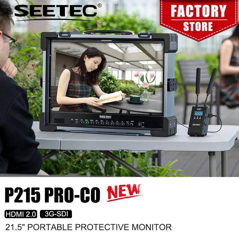 

SEETEC 21.5 inch Broadcast Monitor P215 PRO-CO 1000nit High Bright 3G SDI 4K HDMI Full HD 1920x1080 Portable Protective
