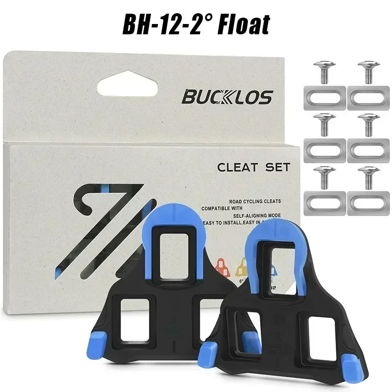BUCKLOS Fahrrad Pedal Cleat Set 0/2/6 Grad für SPD-SL für SH10 SH11 SH12 Lock Pedal Cleats Abdeckung Rennrad Lock Pedal Fahrrad Teile