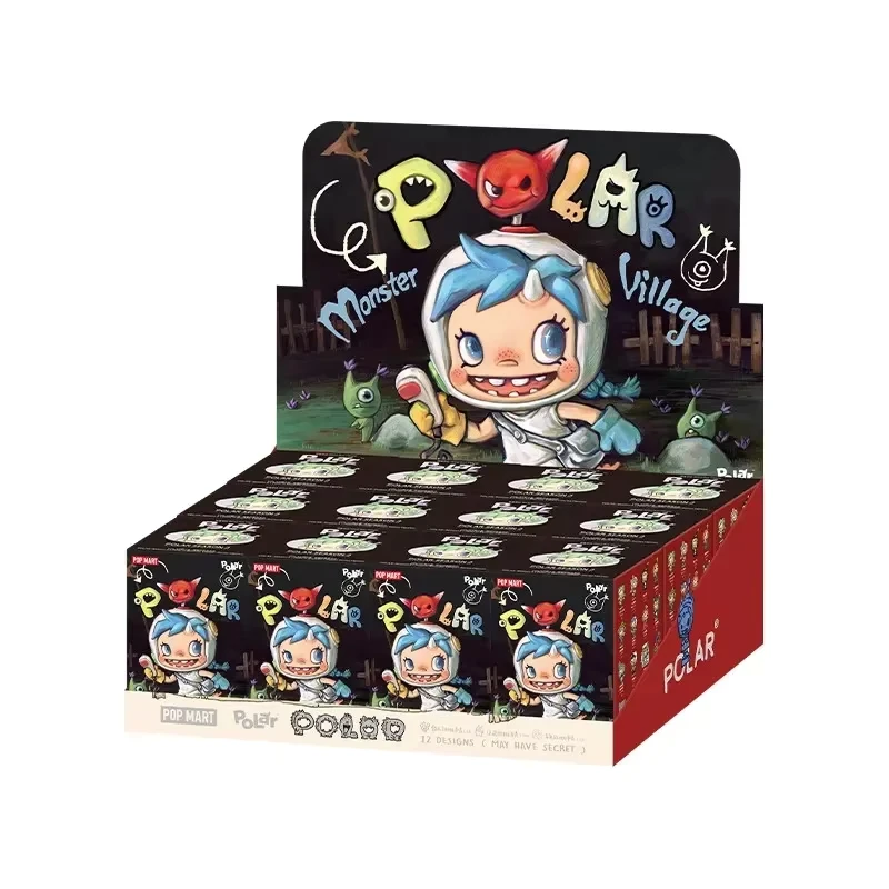 

POP MART POLAR Monster Village Series Anime Figure Blind Box Cute Mystery Gift Doll Ornaments Original Collectible Toys