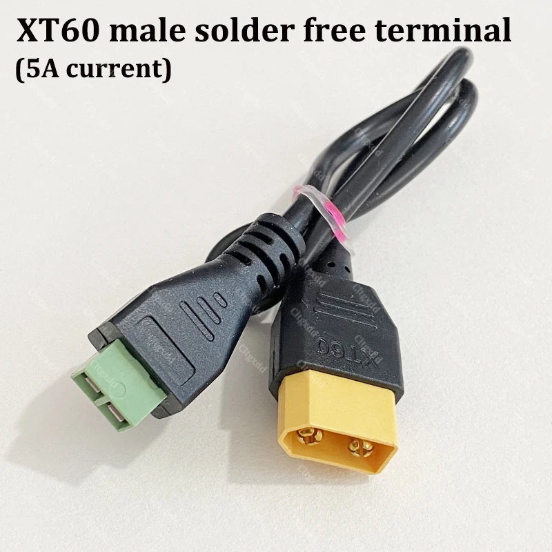 Cltgxdd XT60 auf 2-Pin-Schraubklemmenblock-Stecker, lötfreies RC-Lipo-Batterie-Stromumwandlungskabel – Detail 11