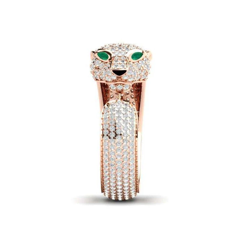 SALONGFANG Cute Rhinestone Owl Ring Green Eyes Simple Style Girl Woman Popular Ring Fashion Men Jewelry Gifts Adjustable