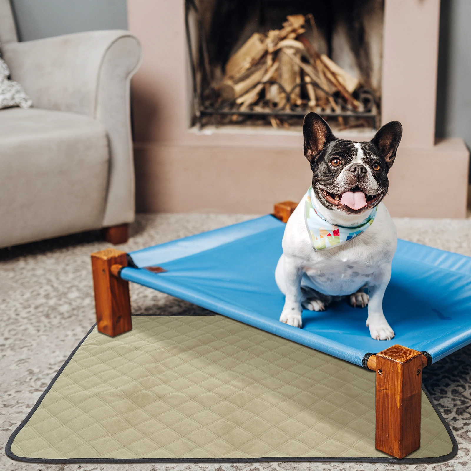 

2PCS Dog Training Pet Potty Pads Pads Washable Waterproof Thicken Pee Mat Reusable Puppy Playpen Crate Pad