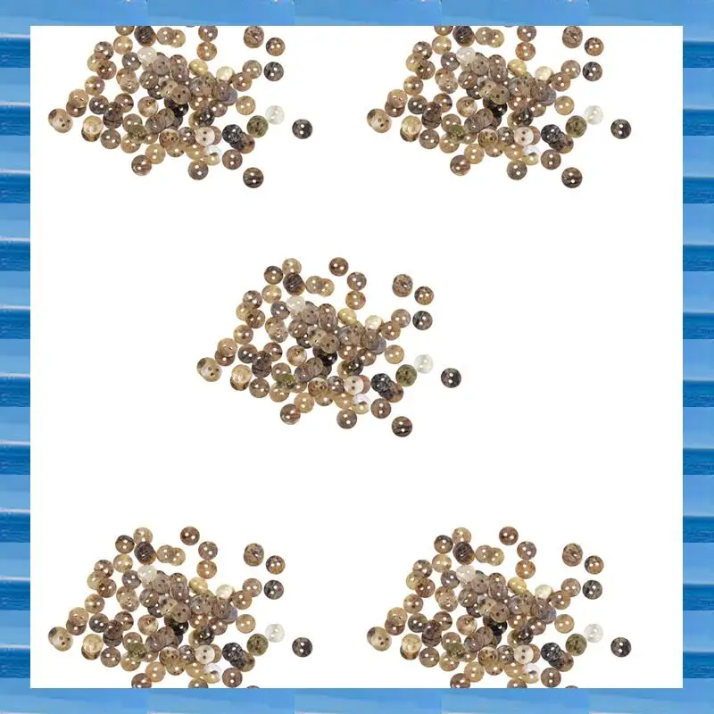 

AT53 500Pcs 8 Mm Pearl Buttons Mother Of Pearl Shell Round Heads