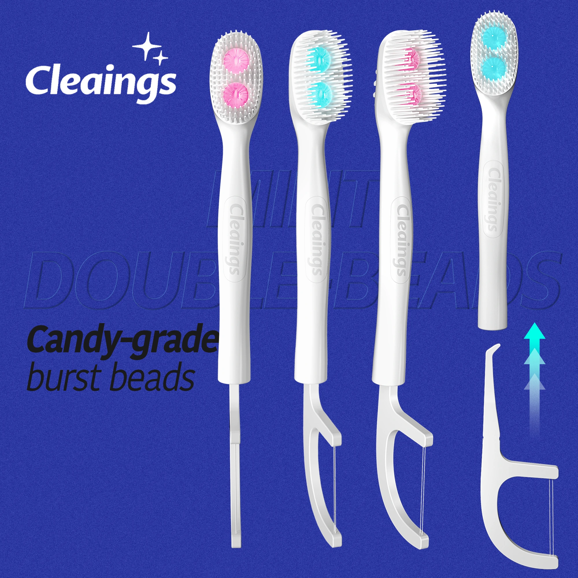 50pcs Mini Disposable Toothbrushes with Mint Freshening Beads Portable No Rinse Prepasted Travel Toothbrushes Toothpicks
