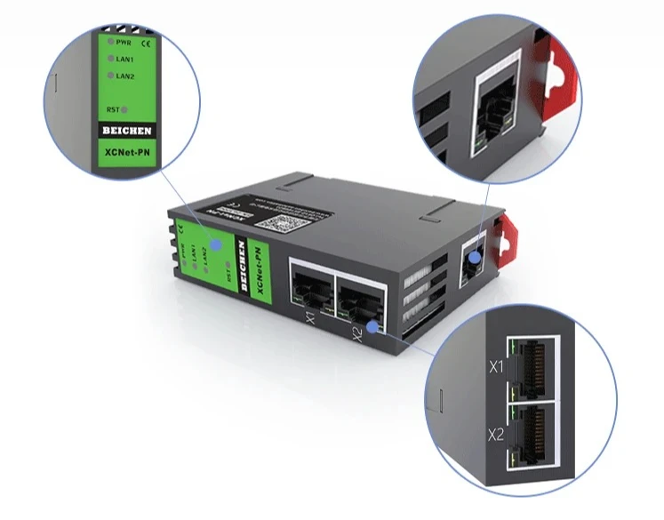 محول XCNet-PN لبوابة تحويل بروتوكول Siemens S7-1200/1500 إلى S7 TCP MODBUS TCP