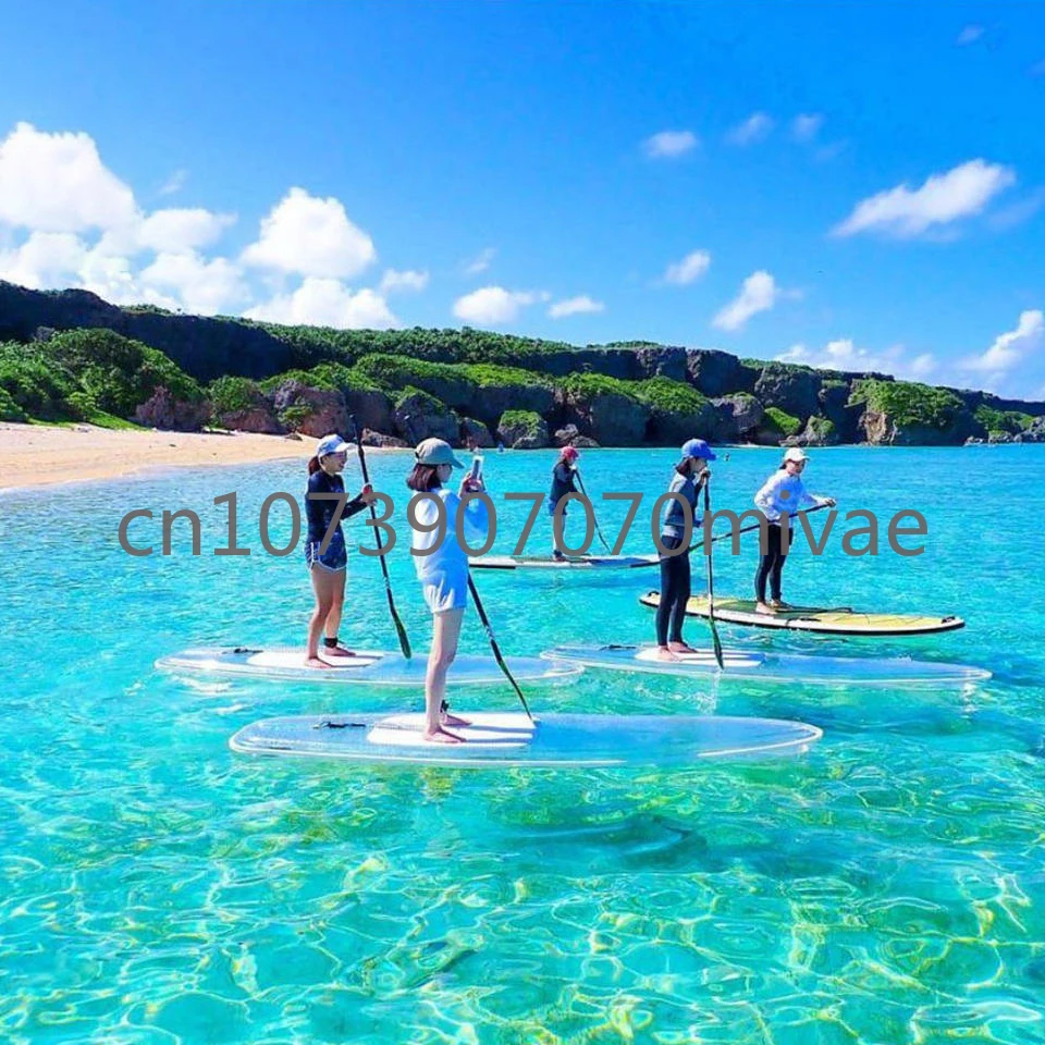 water play funny strong CE certificate clear sup crystal see through Plastic  Crystal see through Transparent SUP