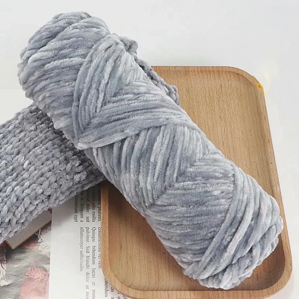 95g Chenille zacht fluwelen garen gemengd breiwol gehaakte handgemaakte sjaal jas babydeken en muts