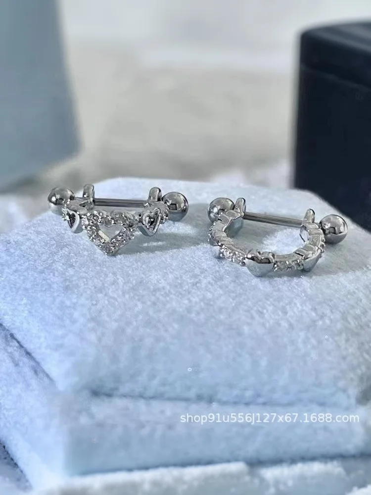 1 قطعة جديد الجوف خارج الحب الحلقي الأذن العظام مسمار موضة حساسة القرط للنساء Y2K مجوهرات بسيطة