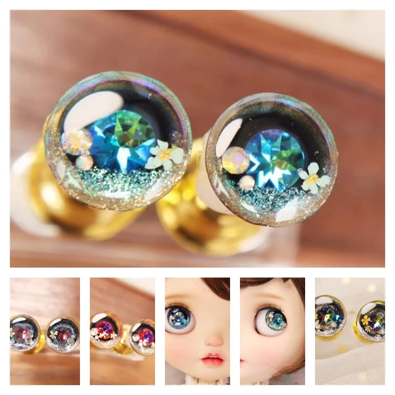 14mm Three-dimensional Engraved Resin/eye Chips DIY Production Cartoon Dolls Figurines Auxiliary Parts Accessories Eye Chips