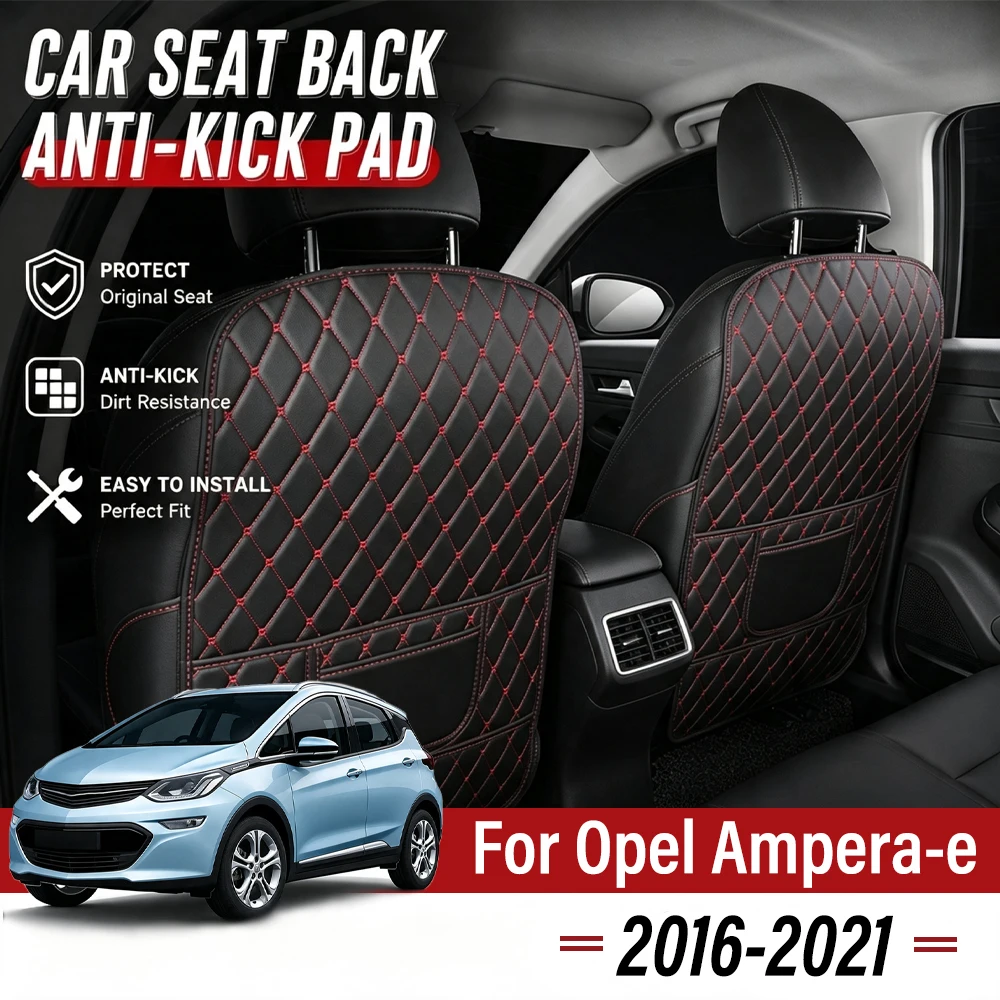 Easy Clean PU Anti Kick Mat Pads For Opel Ampera-e 2016-2021 Dirt-Repellent, Two Color Choice, Quick Install Full Coverage