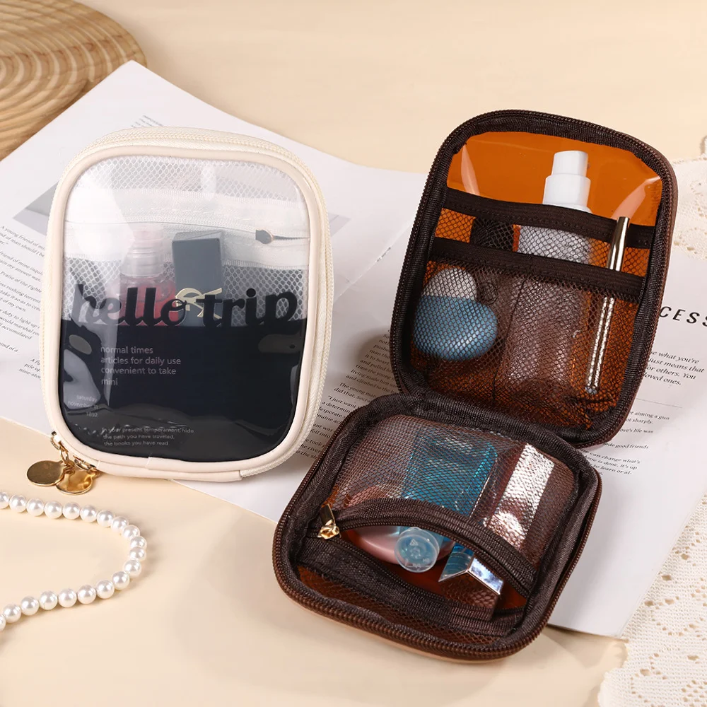 Makeup Bag for Women, Portable Storage Bag, Coin Pouch, Charging Cable Storage Case, Skincare Products, Toiletries Bag