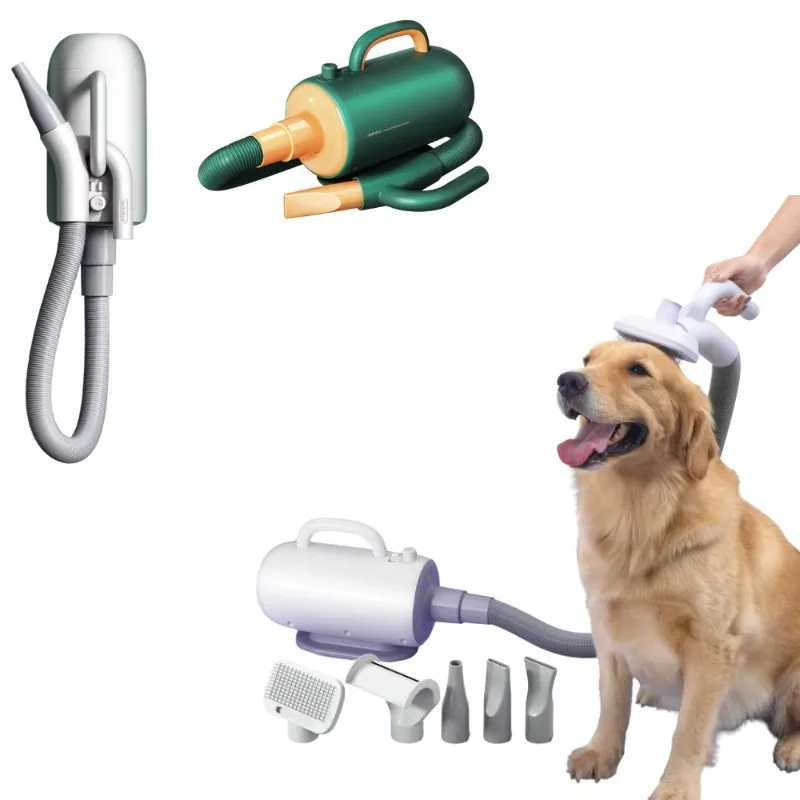 

New Adjustable Speed Temperature Pet Grooming Hair Dryer Kit Dog Hair Dryer With 5 Nozzles