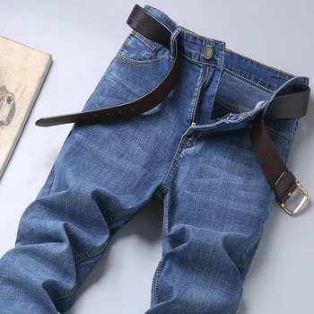 Spring Autumn Business Men Jeans Casual Straight Stretch Fashion Classic Black Sky Blue Grey Work Denim Trousers Brand Clothing 6 Spring Autumn Business Men Jeans Casual Straight Stretch Fashion Classic Black Sky Blue Grey Work Denim Trousers Brand Clothing 6