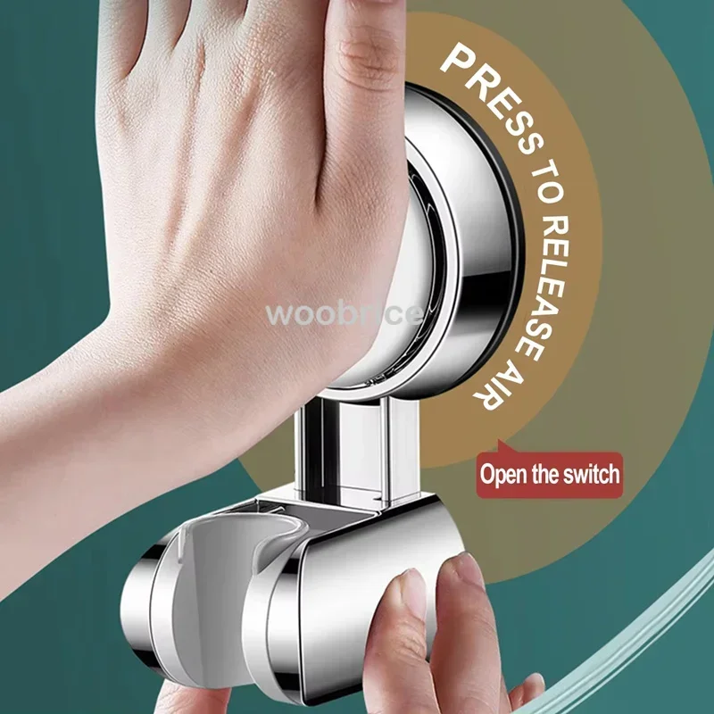 New Shower Head Supports 360° Adjustable Suction Cup Wall Mounted Handheld Shower Holder Punch-free Bathroom Accessories