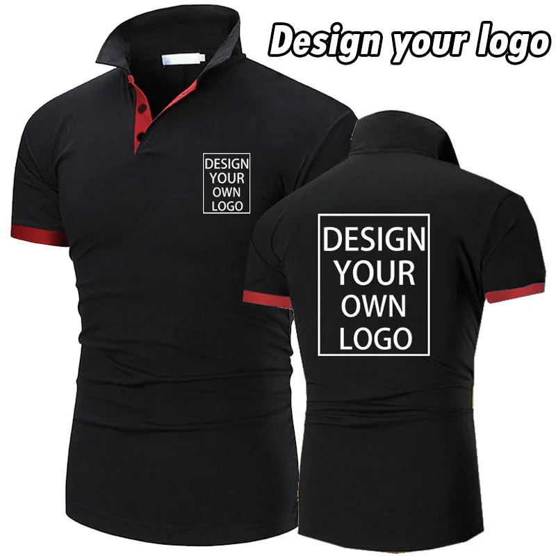 Customized Summer Fashion Mens Solid Color Polo T-Shirt Short Sleeved Turn-Down Collar Men Polo Shirts Golf Shirt