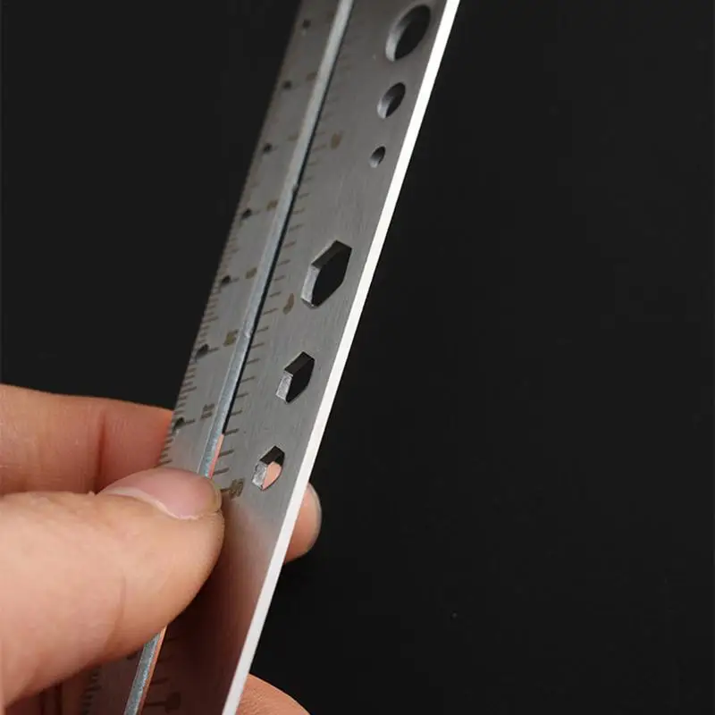 Geometric Ruler Stainless Steel Scale Ruler Metal Ruler Scale Ruler Multifunctional Drafting Tools & Kits For Architects
