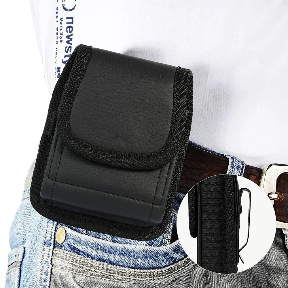 New Men Phone Pouch For Samsung Z Flip 3 5G Belt Clip Holster Oxford Cloth Phone Case For Galaxy Z Flip3 5G SM-F711B Waist Bag