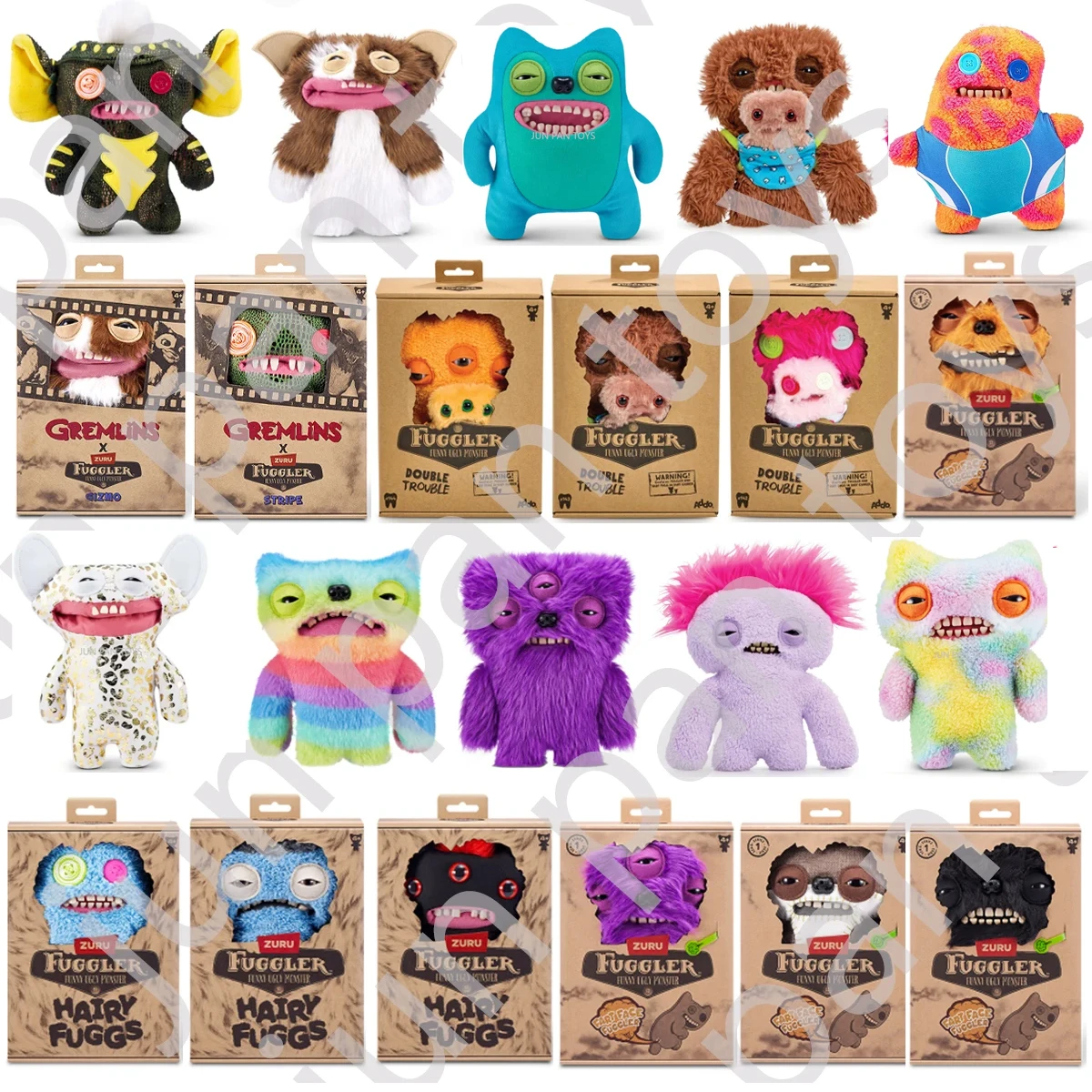 Spin Master Fuggler Lustiges hässliches Monster Double Trouble Hairy Fugg Gremlins Furzgesicht Sammlerstück Plüsch Kinderspielzeug Jungen Geschenke